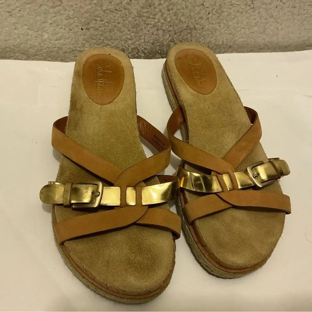 Cole Haan Women's Sandals in Tan and Gold